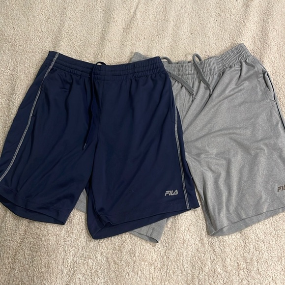 Men’s Fila Basketball Shorts - blue and grey - Picture 1 of 3